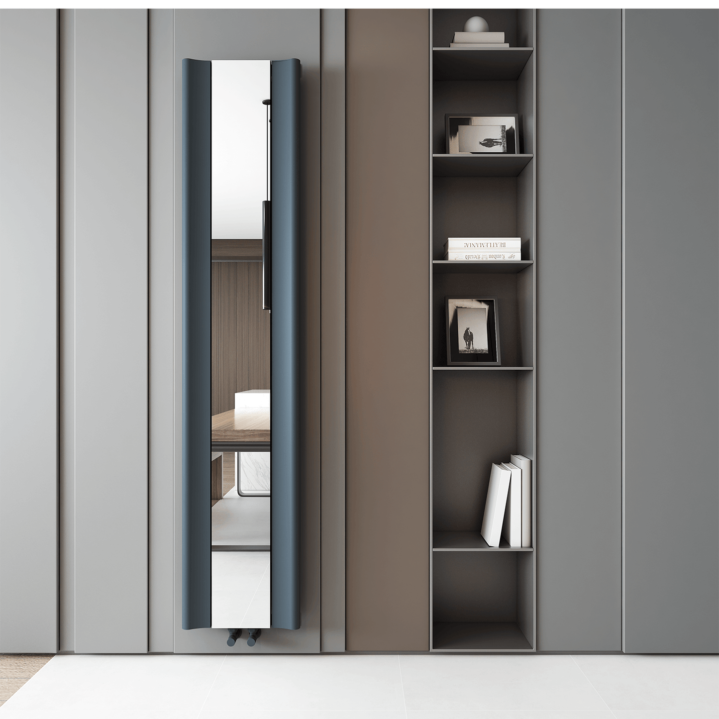 Carisa Burano Mirror Radiateur en Aluminium Vertical Design Moderne Anthracite