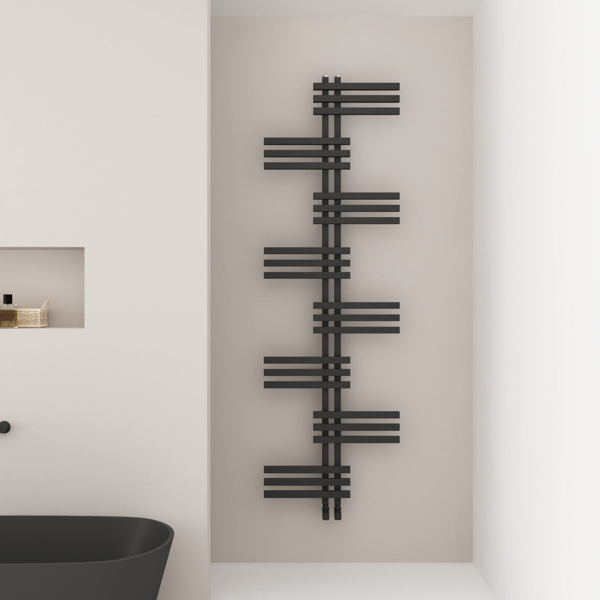 Carisa Unico Sèche-Serviettes en Aluminium Design Moderne