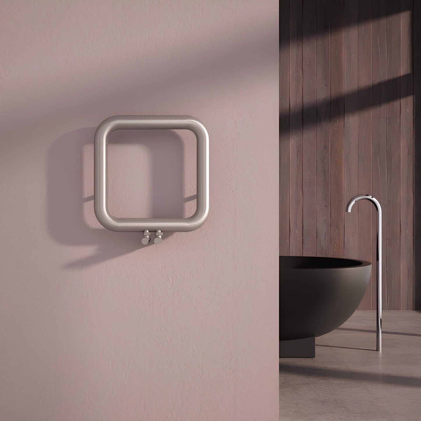 Carisa Baro Sèche-Serviettes en Acier Inoxydable Design Moderne Satiné Poli