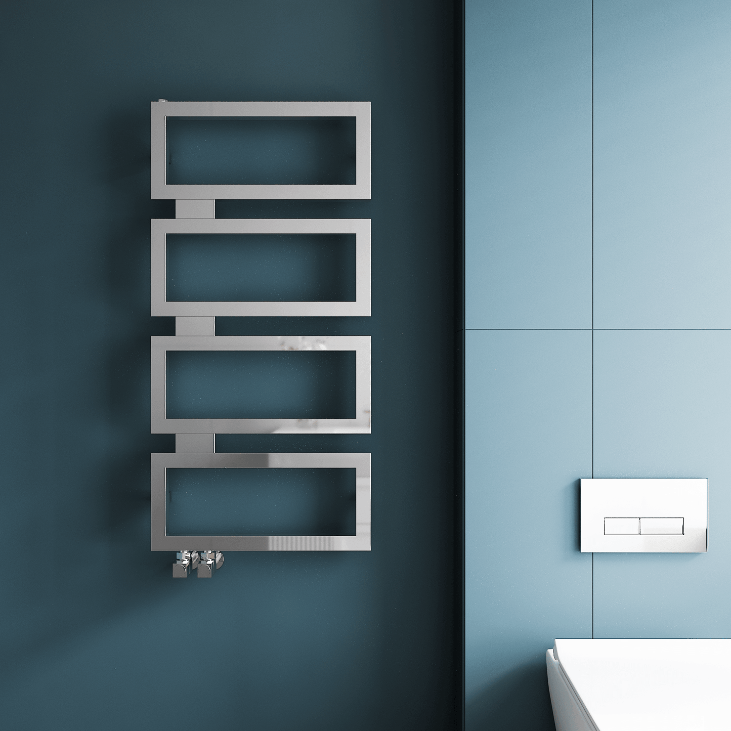 Carisa Beck Sèche-Serviettes en Acier Inoxydable Design Moderne Miroir Poli