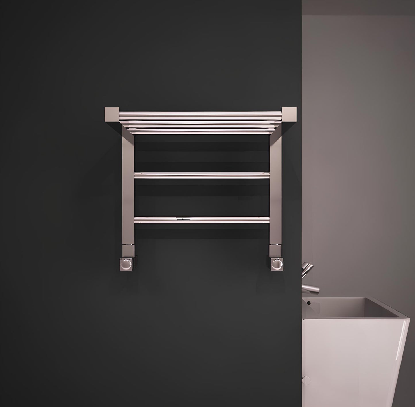 Carisa Etage Sèche-Serviettes en Acier Design Moderne Chromé