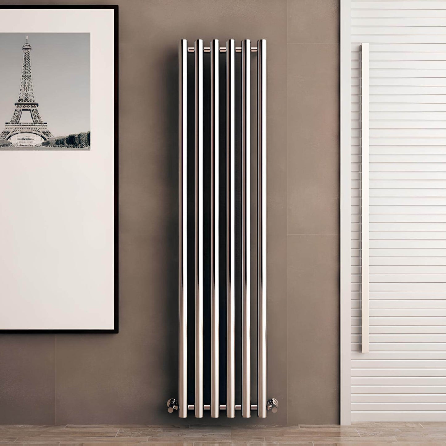 Carisa Mayra Radiateur en Acier Vertical Design Moderne Chromé