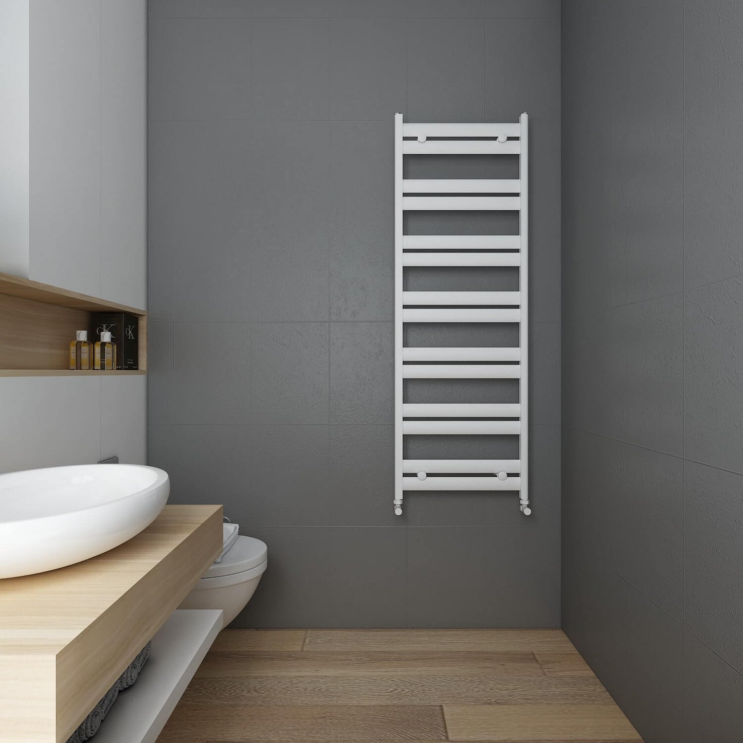 Carisa Soleil Sèche-Serviettes en Aluminium Design Moderne Blanc