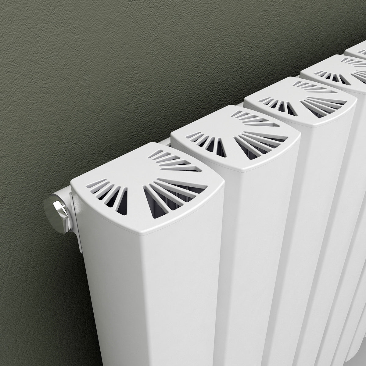 Carisa Vesta Radiateur en Aluminium Vertical Design Moderne Blanc