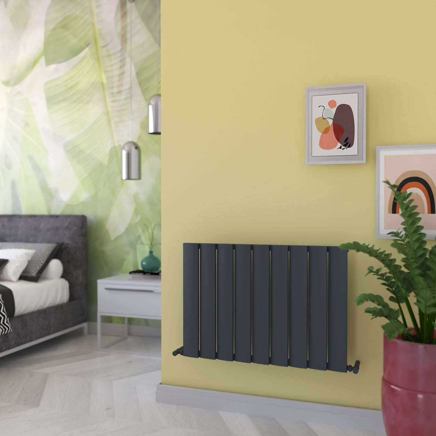 Carisa Step Radiateur en Aluminium Horizontal Design Moderne Anthracite