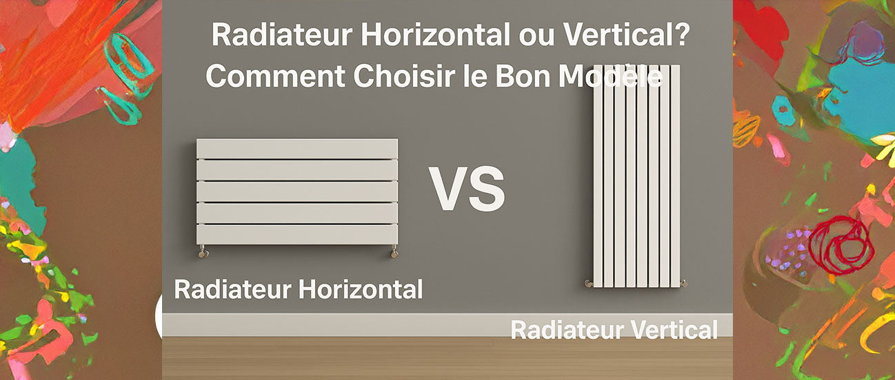 Comparaison entre radiateur horizontal et radiateur vertical dans un intérieur moderne et élégant