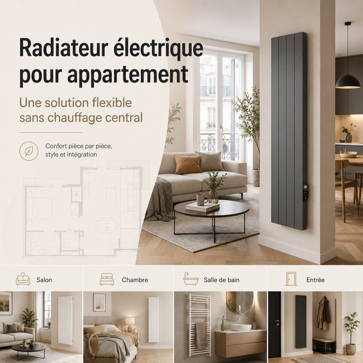 Radiateur électrique pour appartement : une solution flexible sans chauffage central
