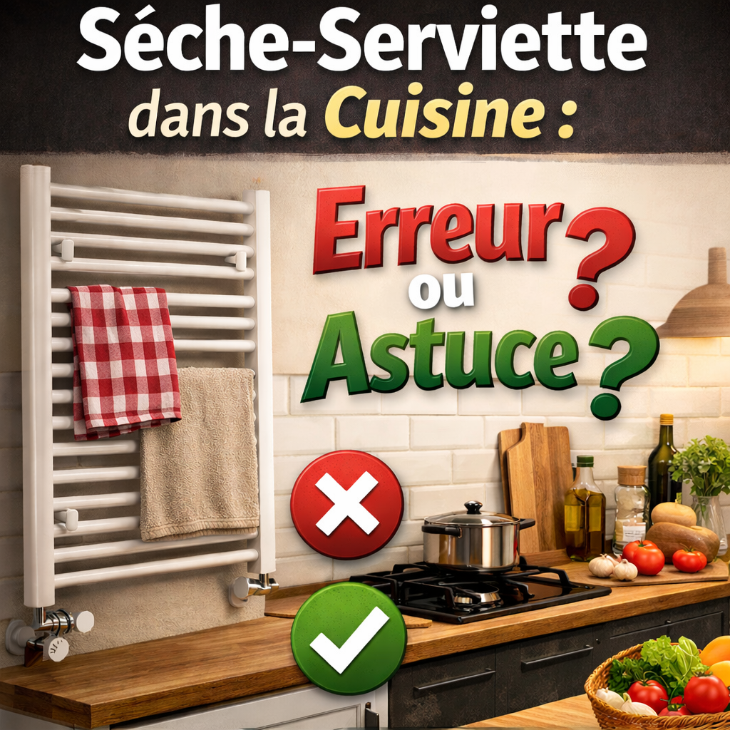 Sèche-serviette dans la cuisine : erreur ou astuce ?