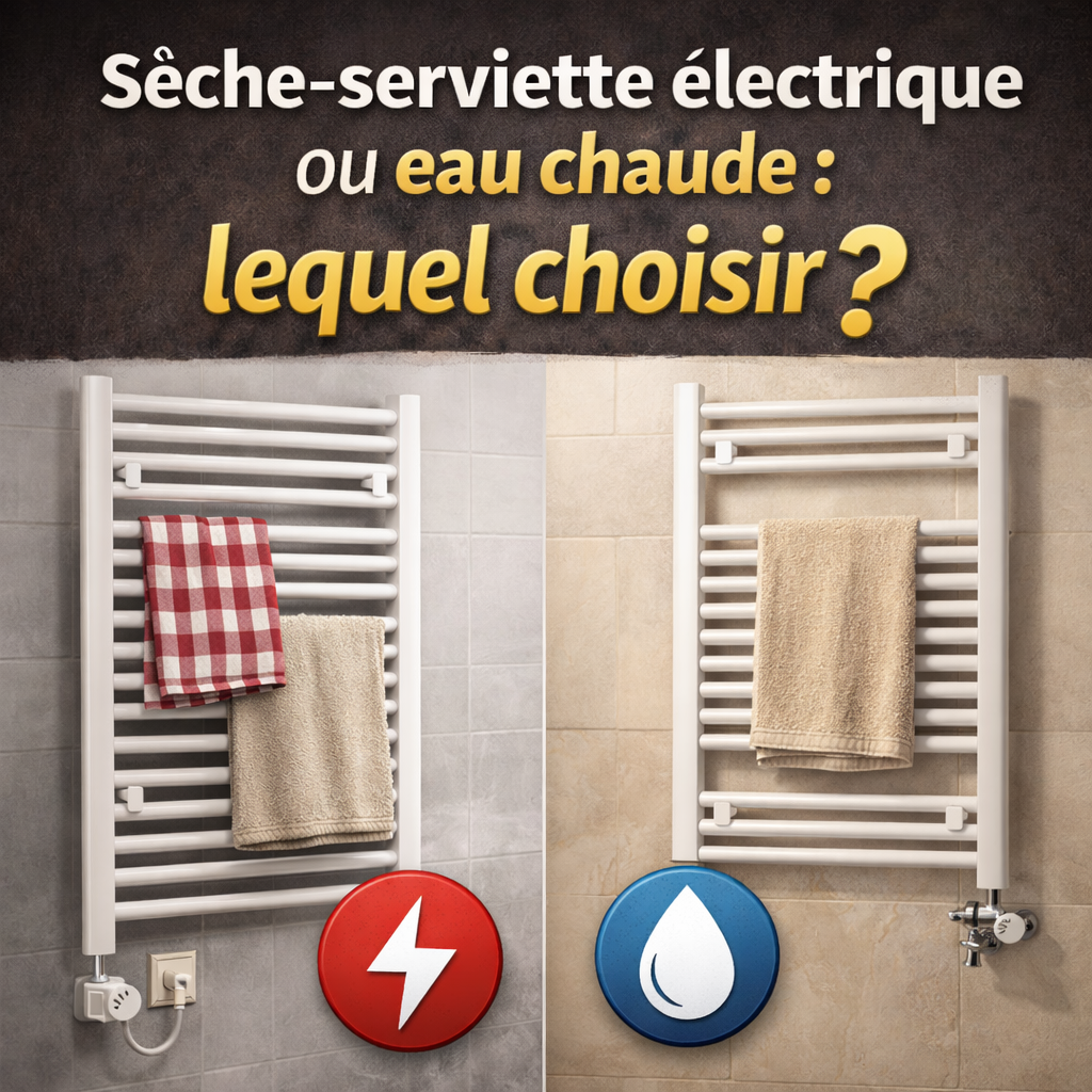 Sèche-serviette électrique ou eau chaude : lequel choisir ?