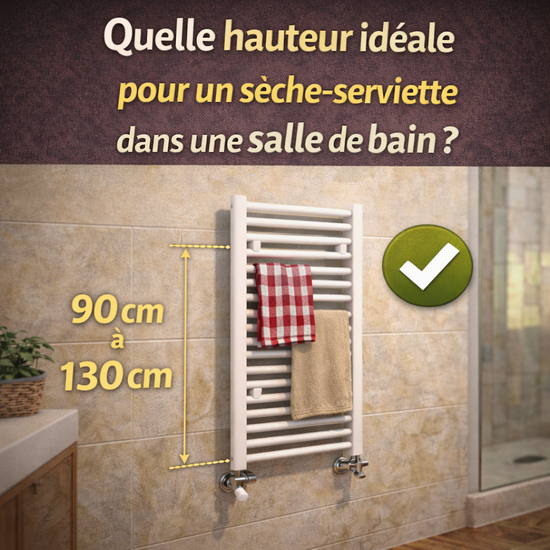 Quelle hauteur idéale pour un sèche-serviette dans une salle de bain ?
