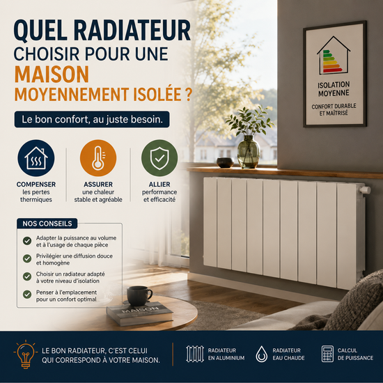 Quel radiateur choisir pour une maison moyennement isolée ?
