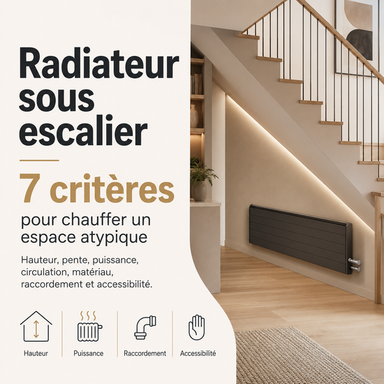 Radiateur sous escalier : 7 critères pour chauffer un espace atypique
