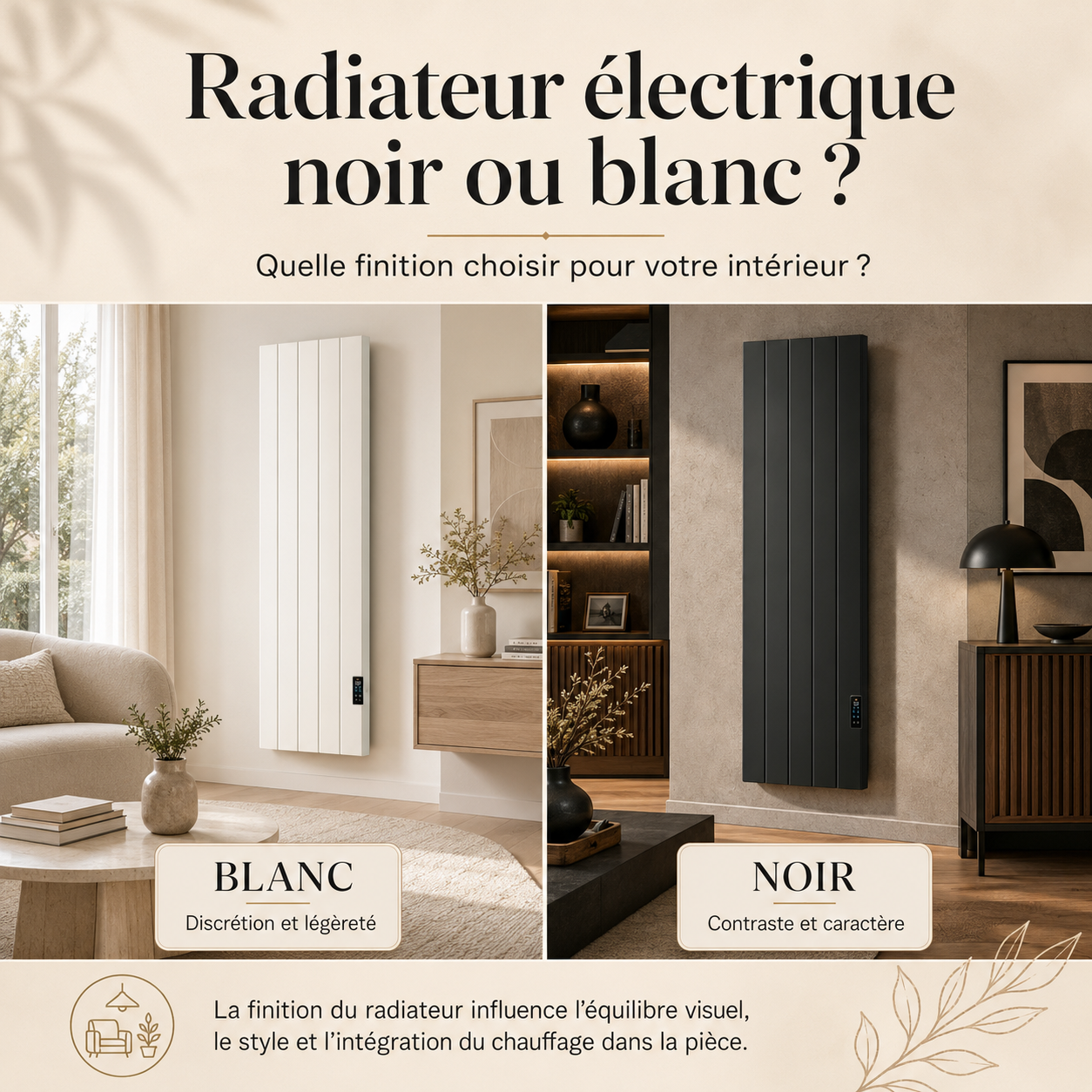 Radiateur électrique noir ou blanc : quelle finition choisir pour votre intérieur ?