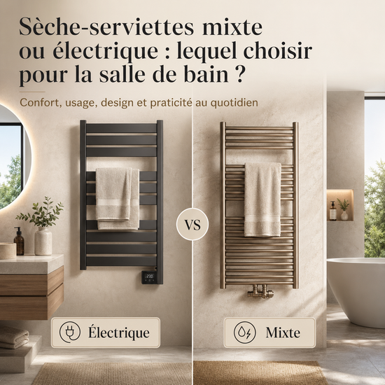 Sèche-serviettes mixte ou électrique : lequel choisir ?