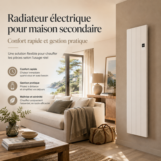 Radiateur électrique pour maison secondaire : confort rapide et gestion pratique