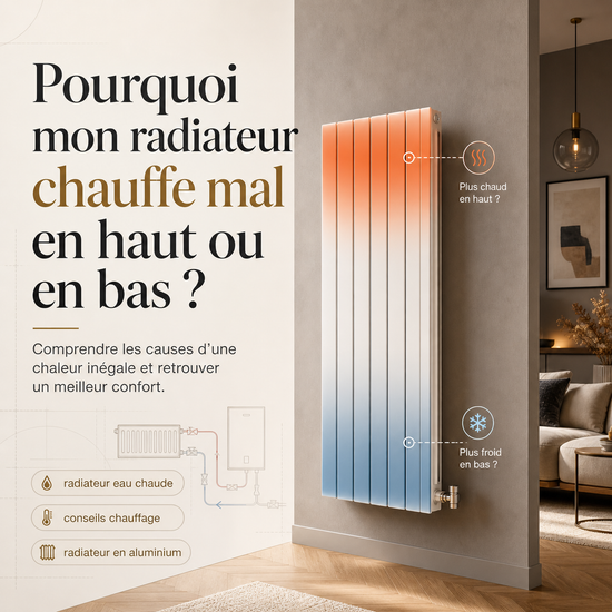 Pourquoi mon radiateur chauffe mal en haut ou en bas ?