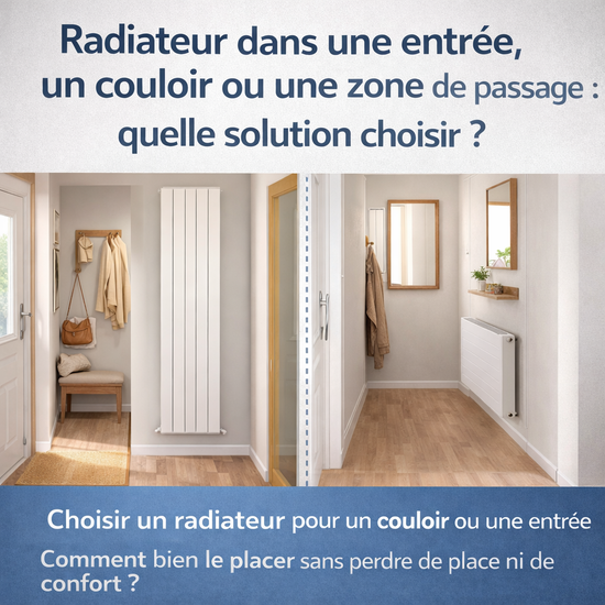 Radiateur dans une entrée, un couloir ou une zone de passage : quelle solution ?