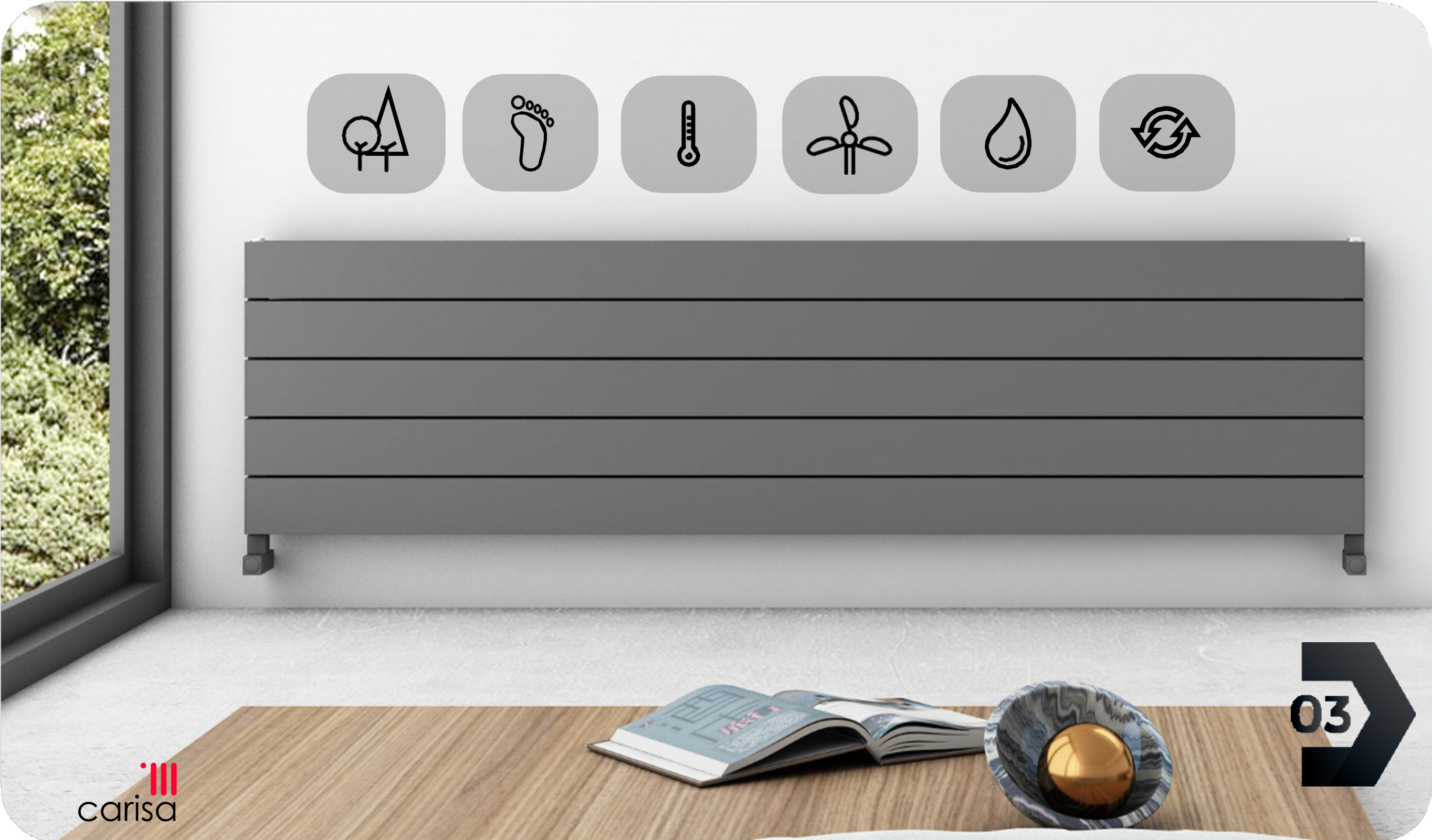 Radiateur design noir ou chromé dans un intérieur moderne pour un chauffage élégant et un style affirmé
