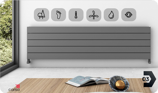 Radiateur design noir ou chromé dans un intérieur moderne pour un chauffage élégant et un style affirmé