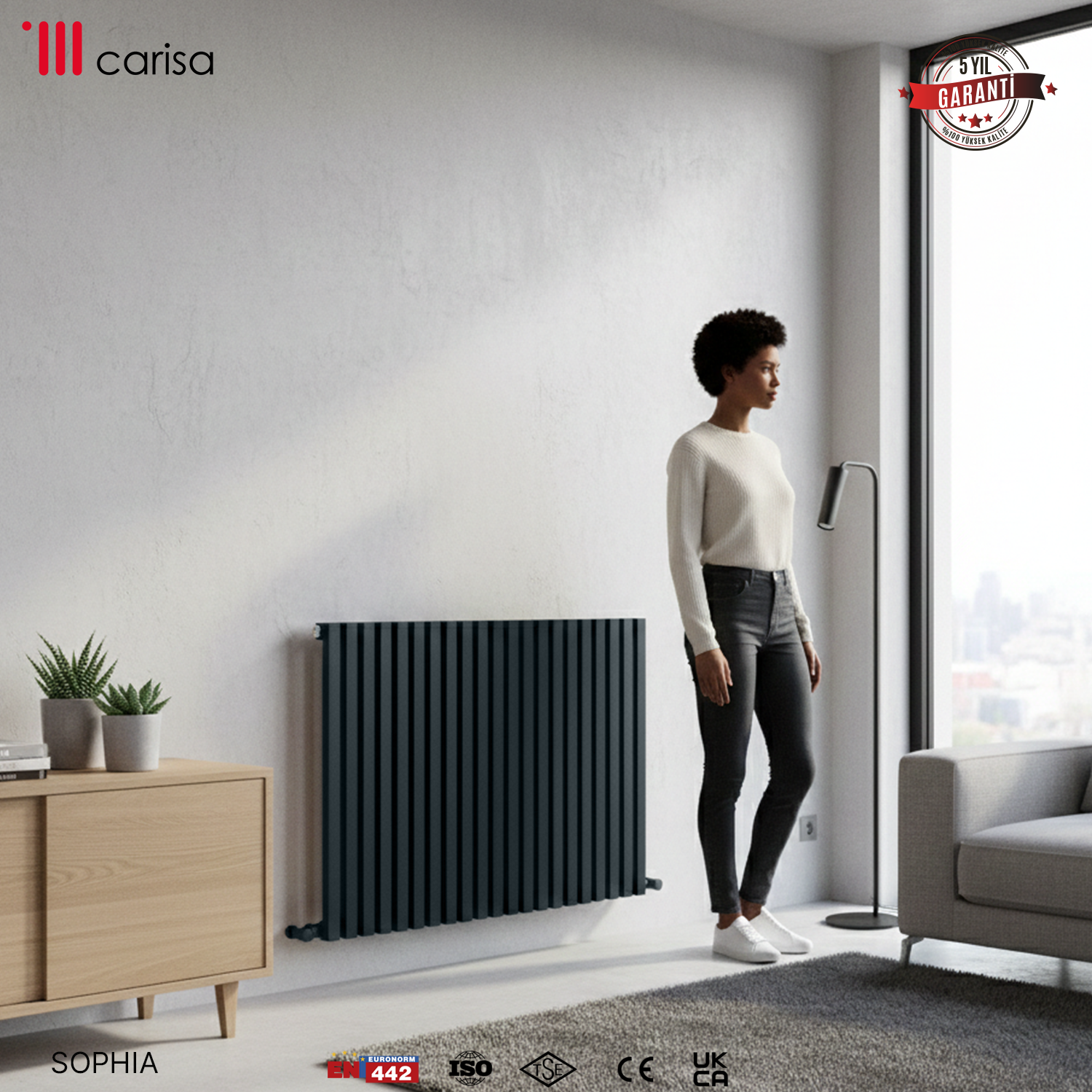Radiateur électrique design dans un bureau à domicile pour un confort thermique ciblé et un espace de télétravail moderne