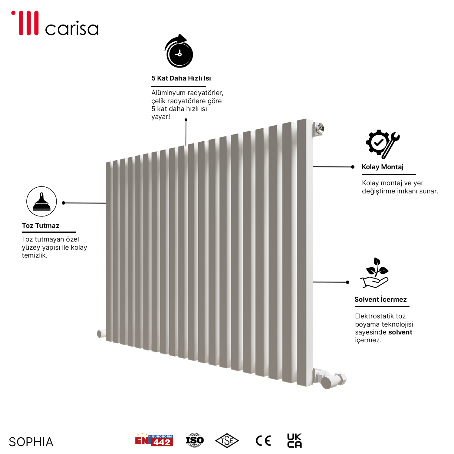 Radiateur design coloré intégré dans un intérieur contemporain avec finition noire, sable ou métal