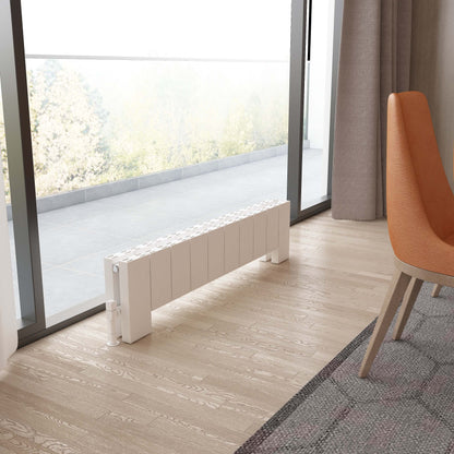 Carisa Elvino Floor Radiateur en Aluminium Horizontal Design Moderne Blanc