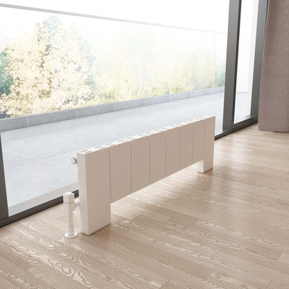 Carisa Elvino Floor Radiateur en Aluminium Horizontal Design Moderne Blanc