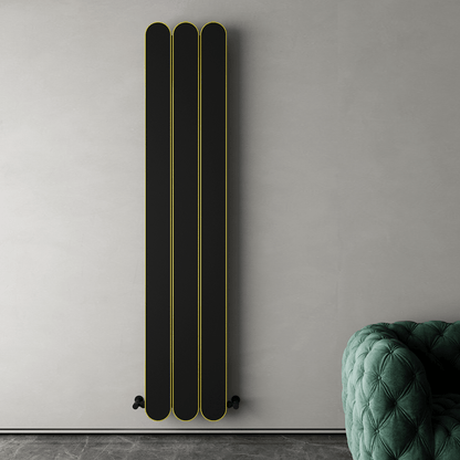 Carisa Magico Radiateur en Aluminium Vertical Design Moderne Noir