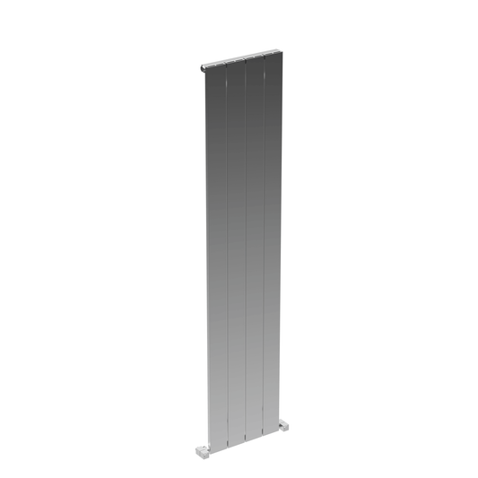 Carisa Nemo Radiateur en Aluminium Vertical Design Moderne Anodisé Poli