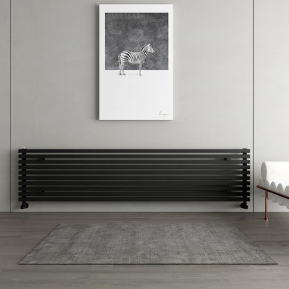 Carisa Sophia Xl Radiateur en Aluminium Horizontal Design Moderne Noir