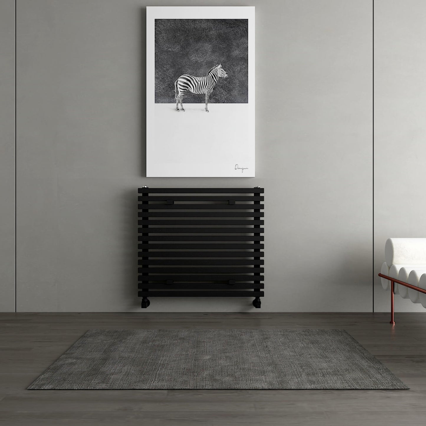 Carisa Sophia Xl Radiateur en Aluminium Horizontal Design Moderne Noir