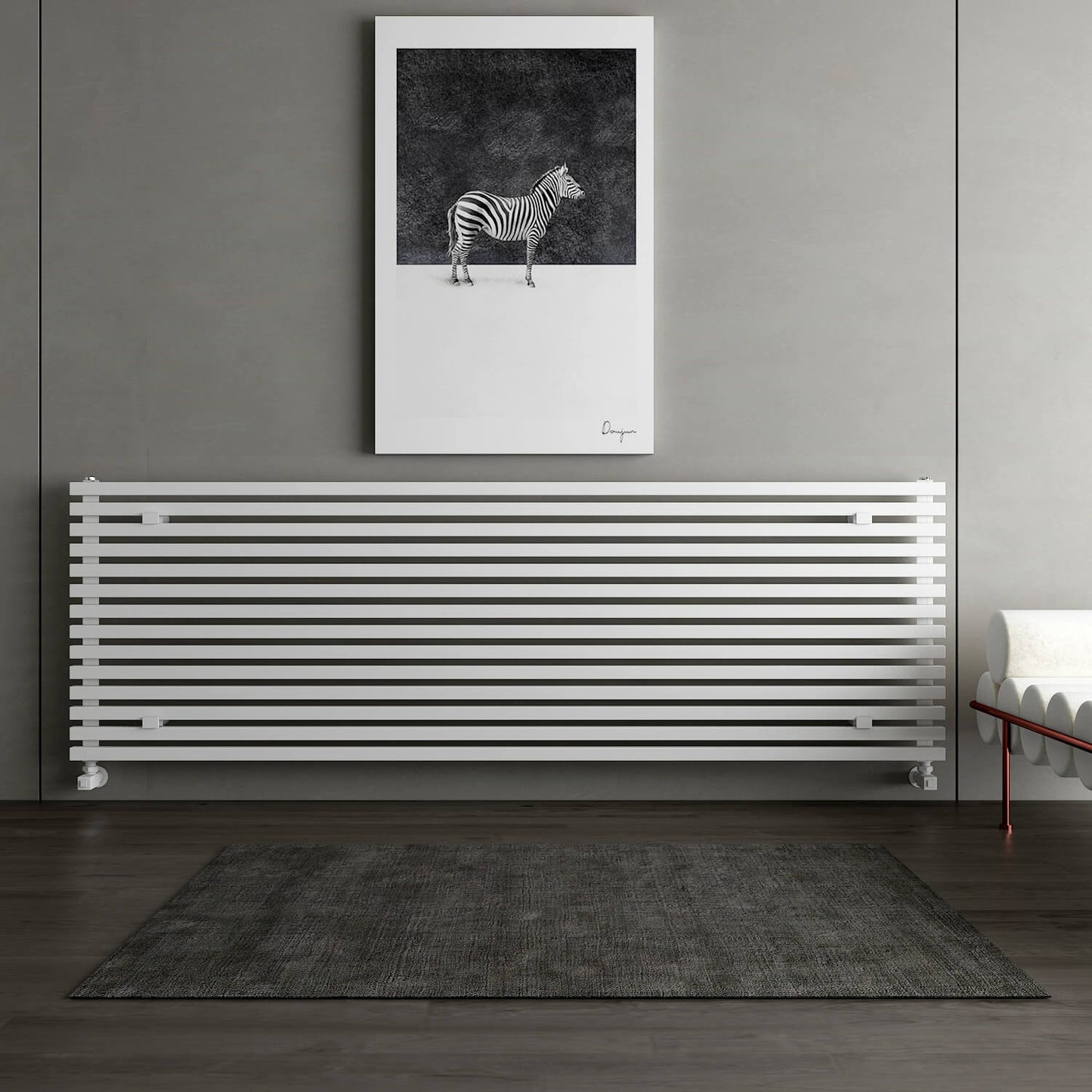 Carisa Sophia Xl Radiateur en Aluminium Horizontal Design Moderne Blanc