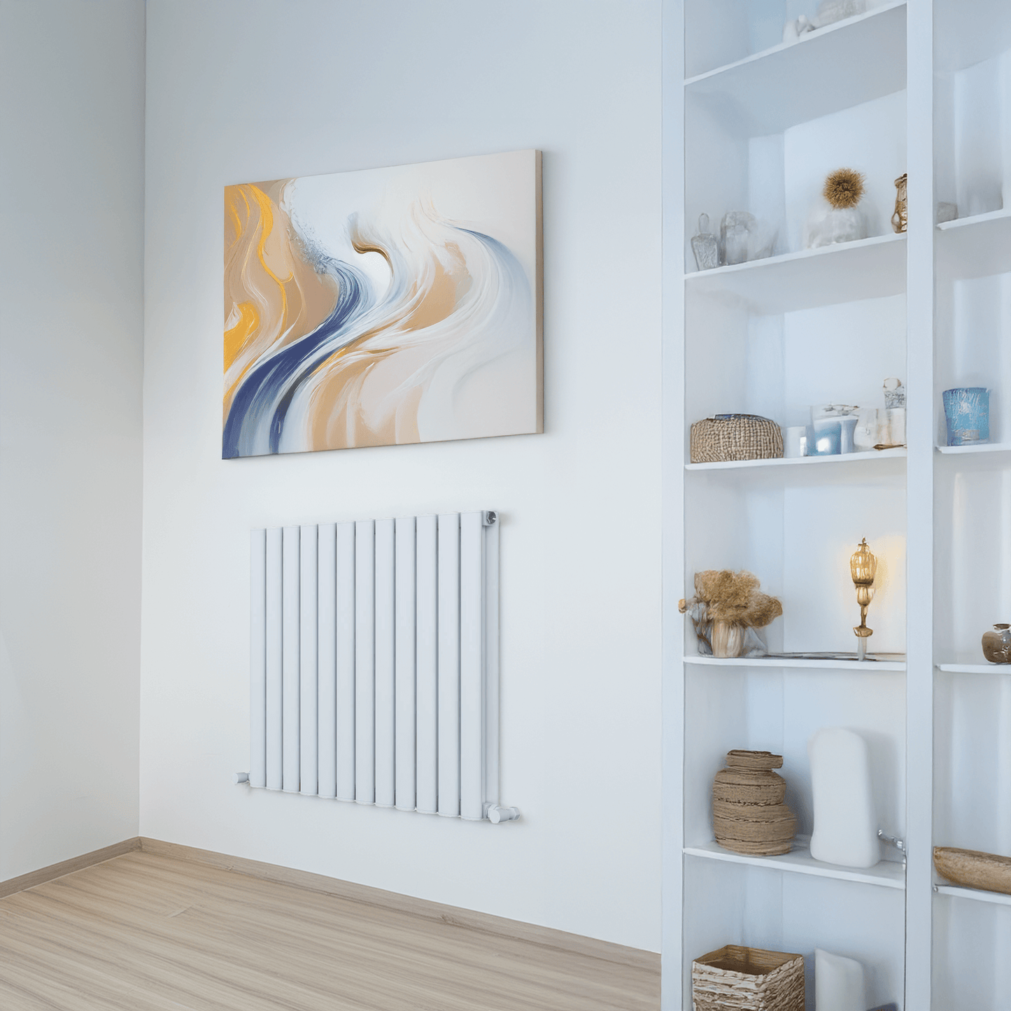 Carisa Tallis Radiateur en Aluminium Horizontal Design Moderne Blanc