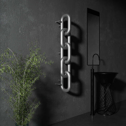 Carisa Link Radiateur en Acier Inoxydable Vertical Design Moderne Satiné Poli