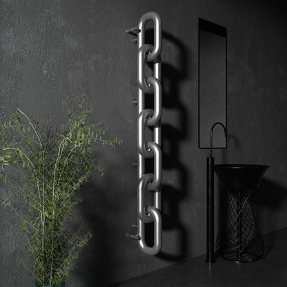 Carisa Link Radiateur en Acier Inoxydable Vertical Design Moderne Satiné Poli