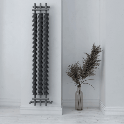 Carisa Dora Radiateur en Acier Vertical Design Moderne Gris Clair