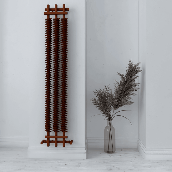 Carisa Dora Radiateur en Acier Vertical Design Moderne Cuivre Mat Métallisé