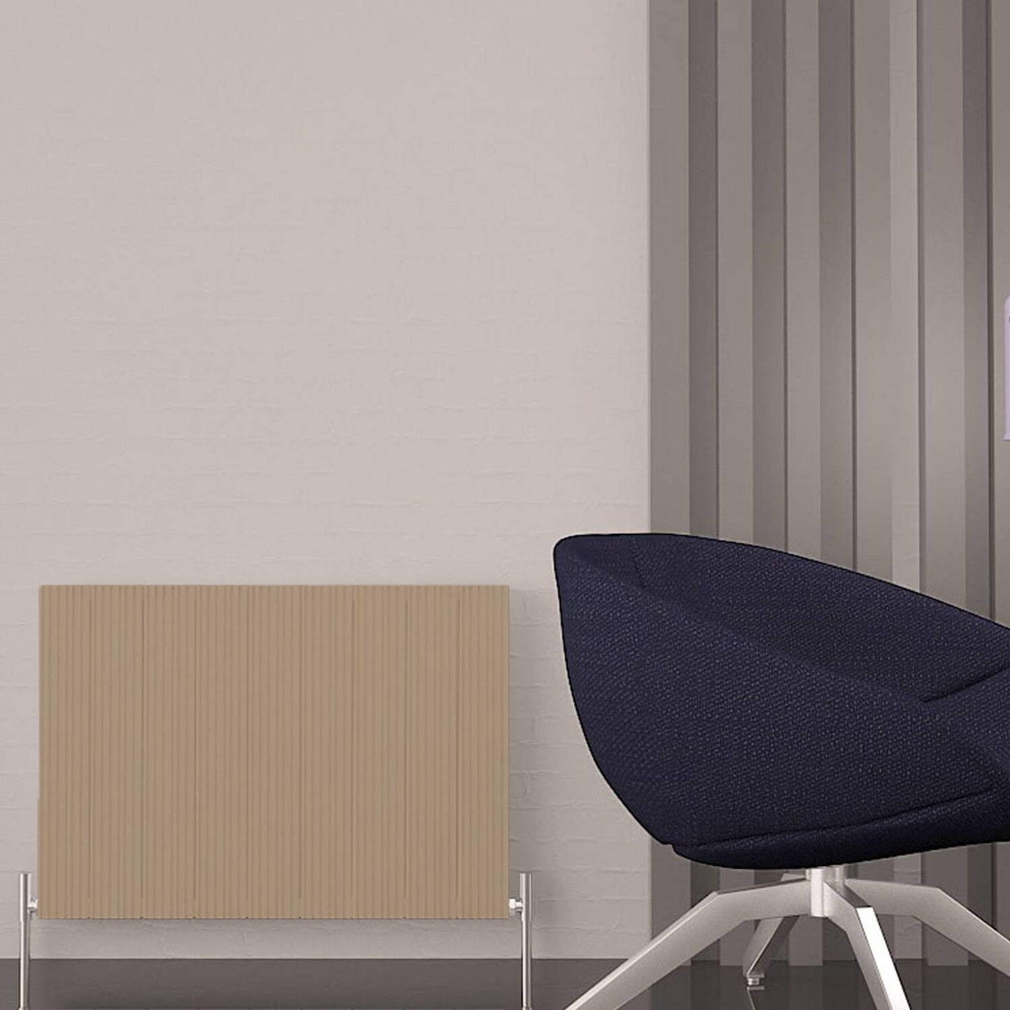 Carisa Monza Double (Reverse Side Nemo) Radiateur en Aluminium Horizontal Design Moderne Latte