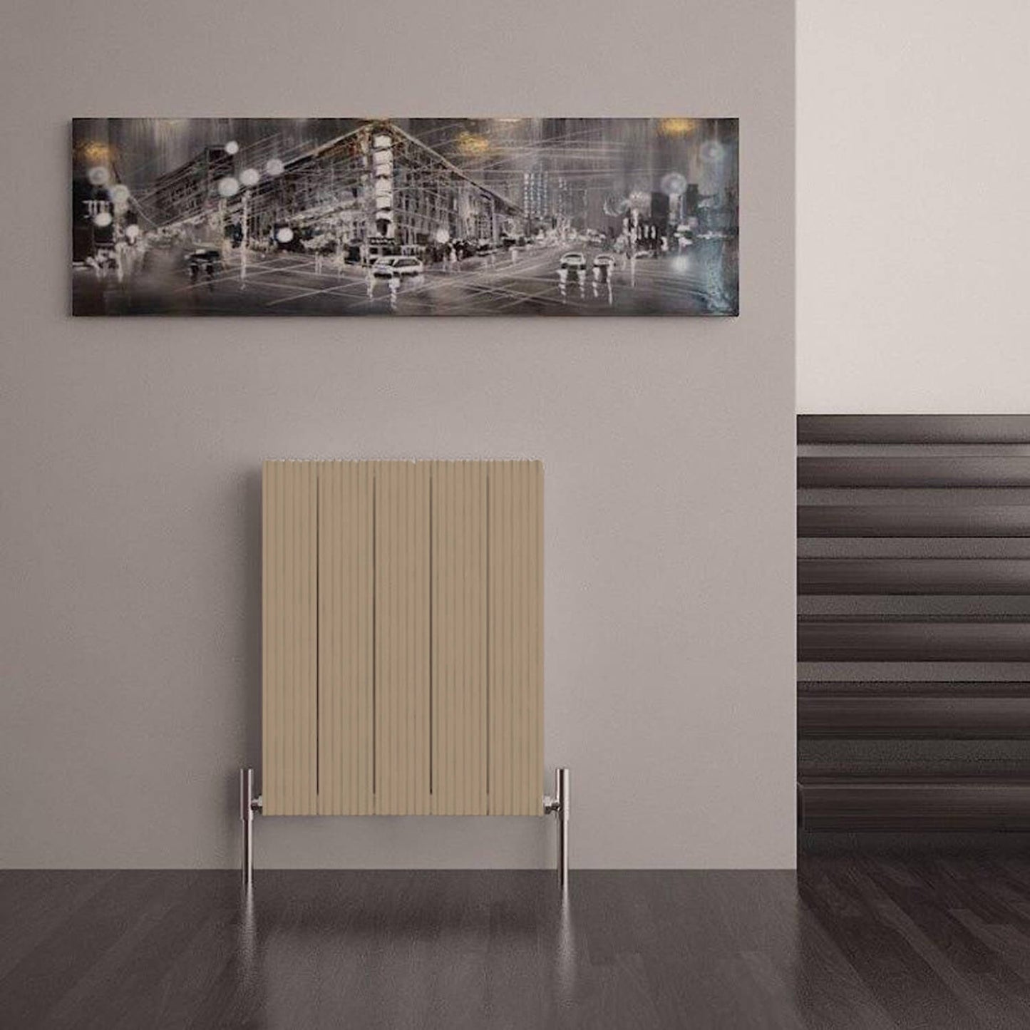 Carisa Monza Double (Reverse Side Nemo) Radiateur en Aluminium Horizontal Design Moderne Latte