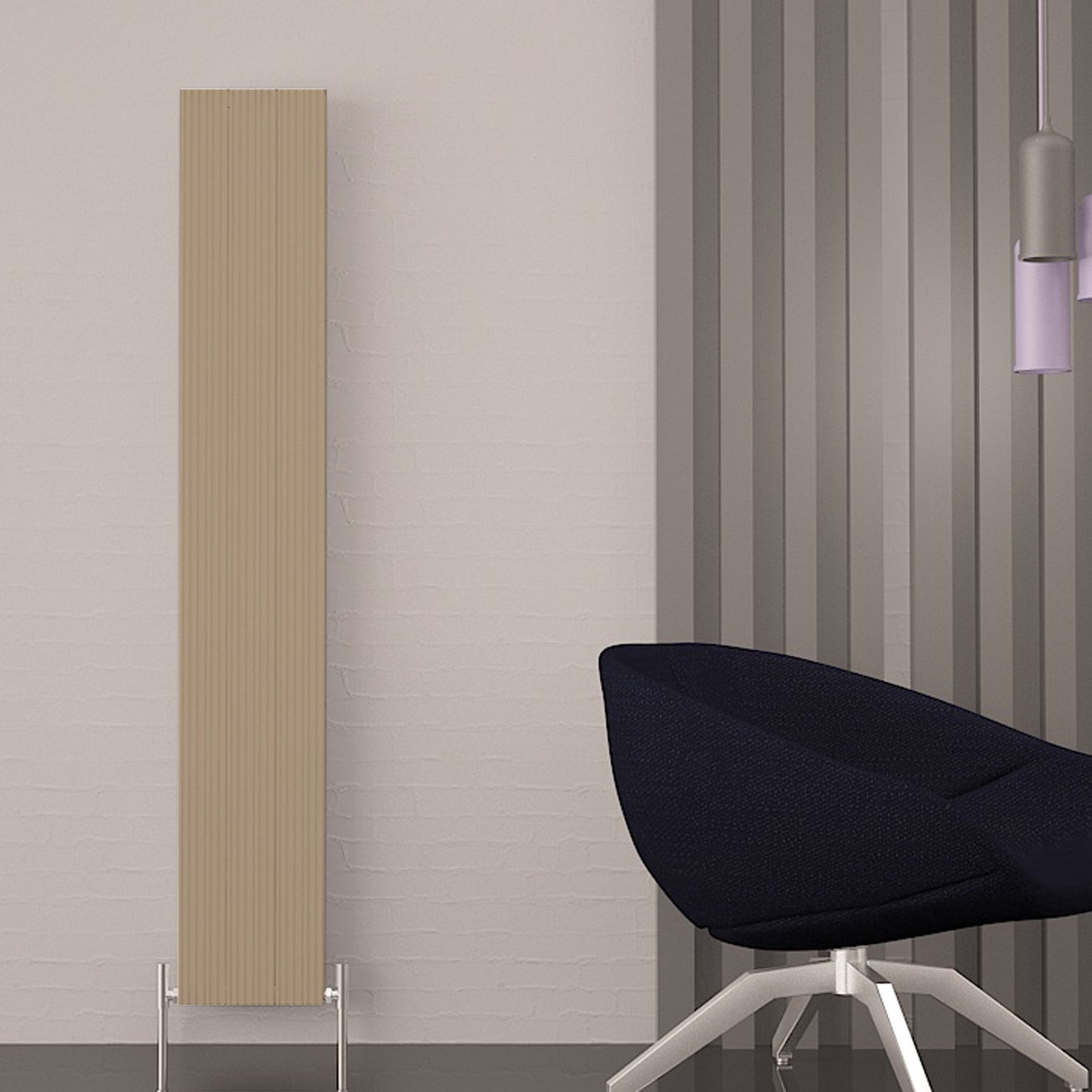 Carisa Monza Double (Reverse Side Nemo) Radiateur en Aluminium Vertical Design Moderne Latte