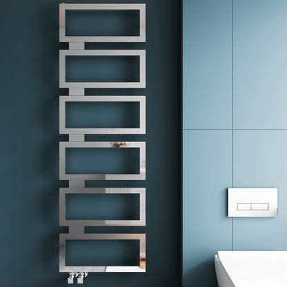 Carisa Beck Sèche-Serviettes en Acier Inoxydable Design Moderne Miroir Poli