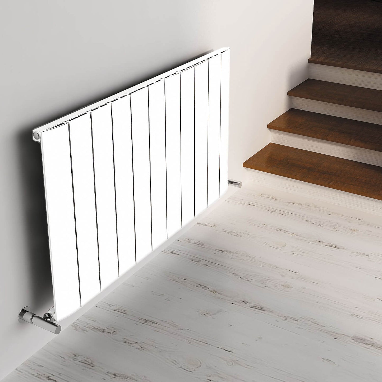 Carisa Slim Radiateur en Aluminium Horizontal Design Moderne Blanc