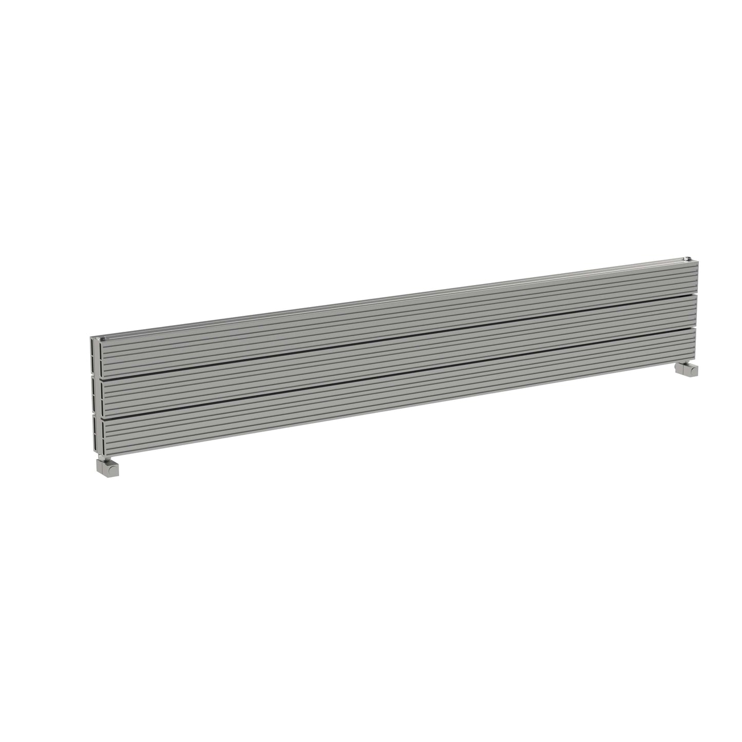 Carisa Monza Double Xl Radiateur en Aluminium Horizontal Design Moderne Anodisé Poli