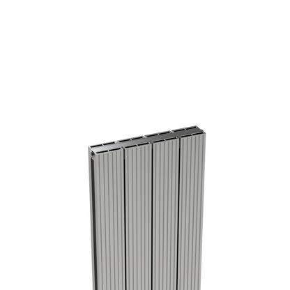 Carisa Monza Radiateur en Aluminium Vertical Design Moderne Anodisé Poli