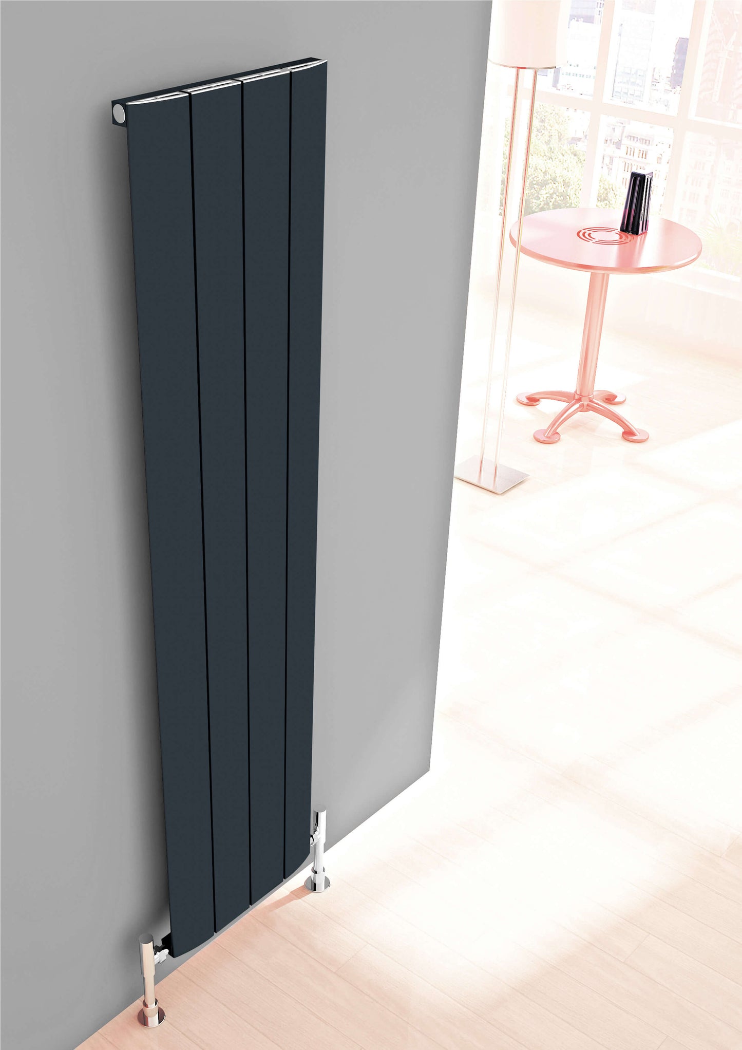 Carisa Slim Radiateur en Aluminium Vertical Design Moderne Anthracite