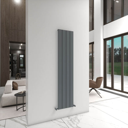 Carisa Angers Radiateur en Aluminium Vertical Design Moderne Gris Clair