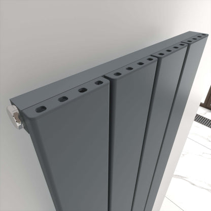 Carisa Angers Radiateur en Aluminium Vertical Design Moderne Gris Clair