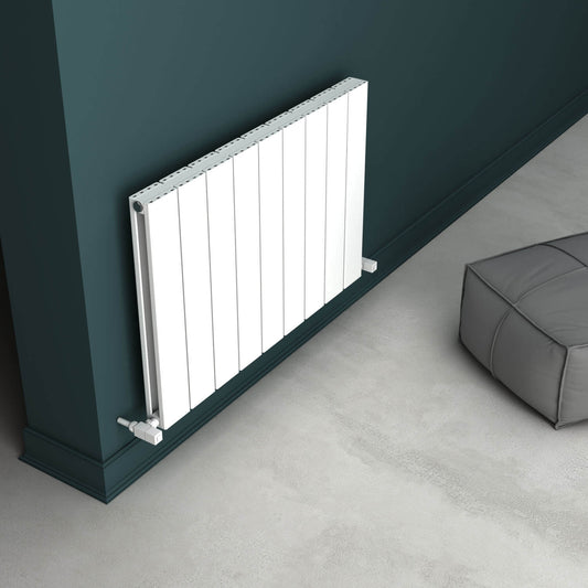 Carisa Angers Radiateur en Aluminium Horizontal Design Moderne Blanc