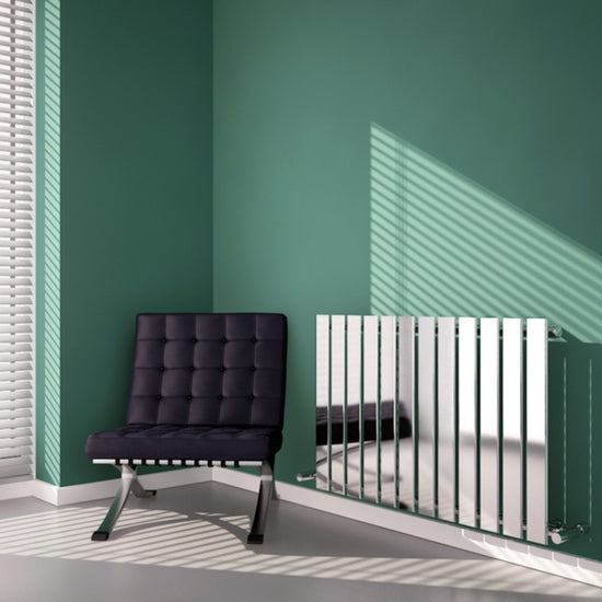 Carisa Anika Radiateur en Acier Horizontal Design Moderne Chromé