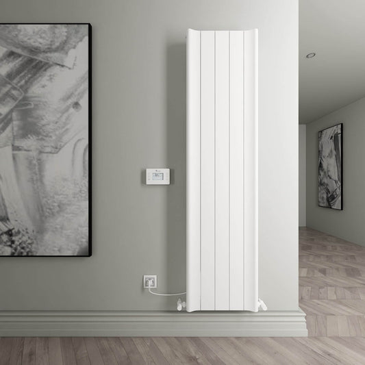 Carisa Boreas Hybrid B Radiateur Électrique Vertical Design Moderne Blanc